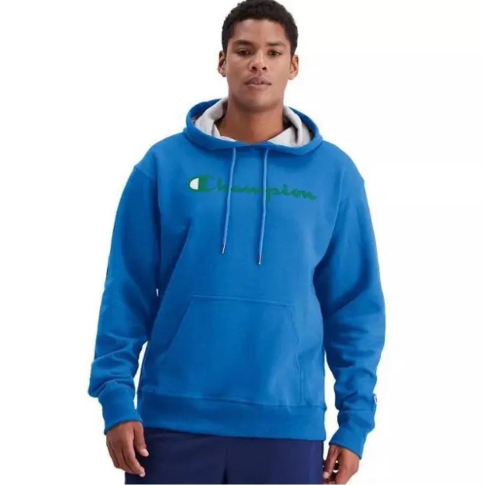 Champion Classic Pullover Drawstring Logo Cotton Hoodie Adult Size Medium NEW